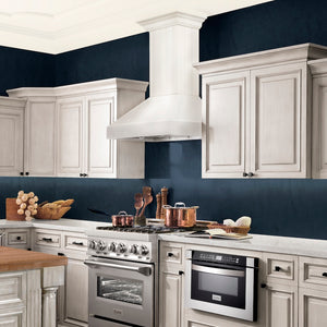 ZLINE 30 in. Ducted Vent Wooden Wall Mount Range Hood in Cottage White (KPTT-30)