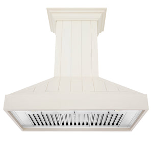 ZLINE 36 in. Ducted Vent Wooden Wall Mount Range Hood in Cottage White (KPTT-36)