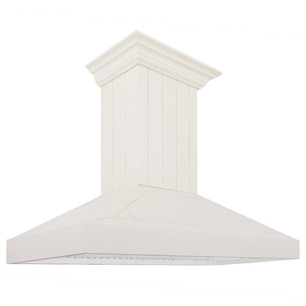 ZLINE 48 in. Ducted Vent Wooden Wall Mount Range Hood in Cottage White (KPTT-48)