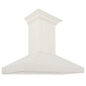 ZLINE 48 in. Ducted Vent Wooden Wall Mount Range Hood in Cottage White (KPTT-48)