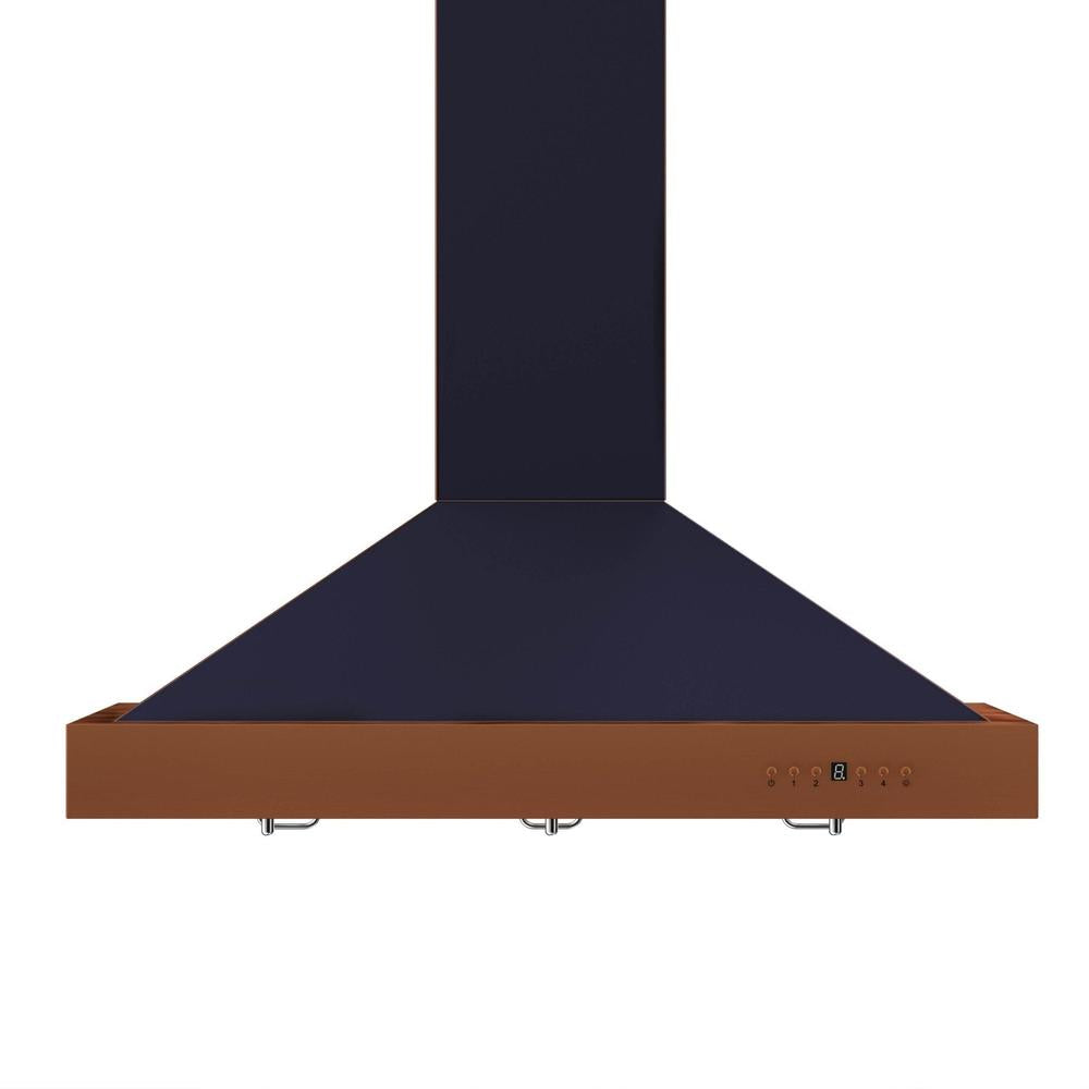 ZLINE 36 in. Convertible Vent Designer Series Wall Mount Range Hood in Oil-Rubbed Bronze with Copper Bands (KB2-BCXXX-36)