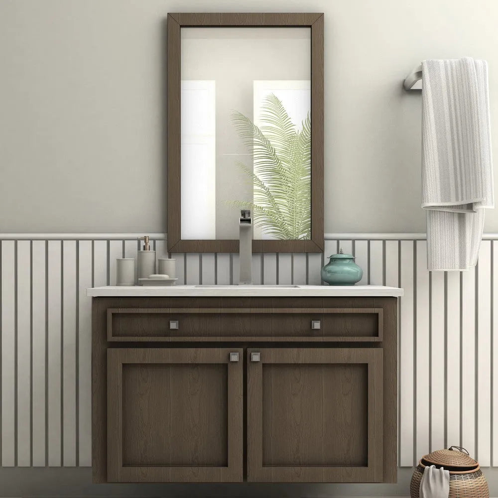 ZLINE Eagle Falls Waterfall Vessel Sink Single Handle Bath Faucet in Chrome (EAG-BF-CH) on a luxury bathroom vanity, center.