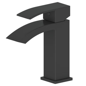 ZLINE Zephyr Single Handle Bath Faucet in Matte Black (ZEP-BF-MB) side.