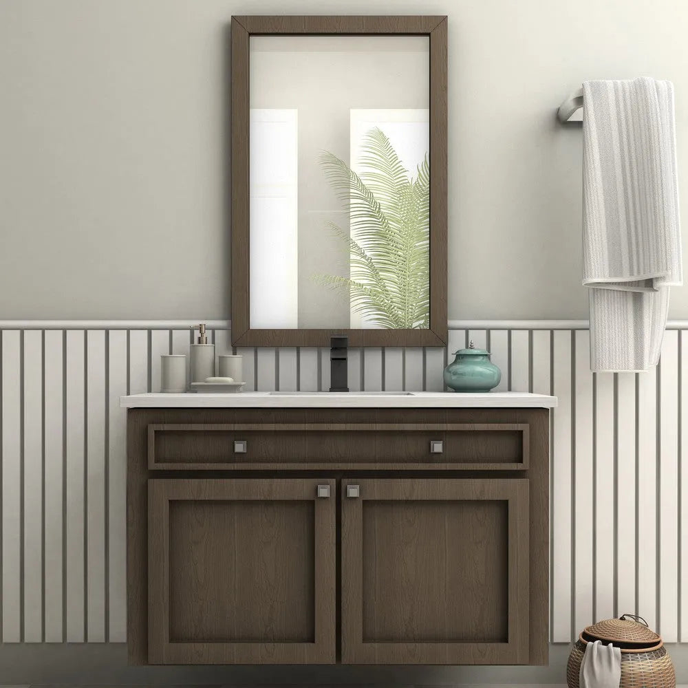 ZLINE Zephyr Single Handle Bath Faucet in Matte Black (ZEP-BF-MB) in a luxury bathroom.