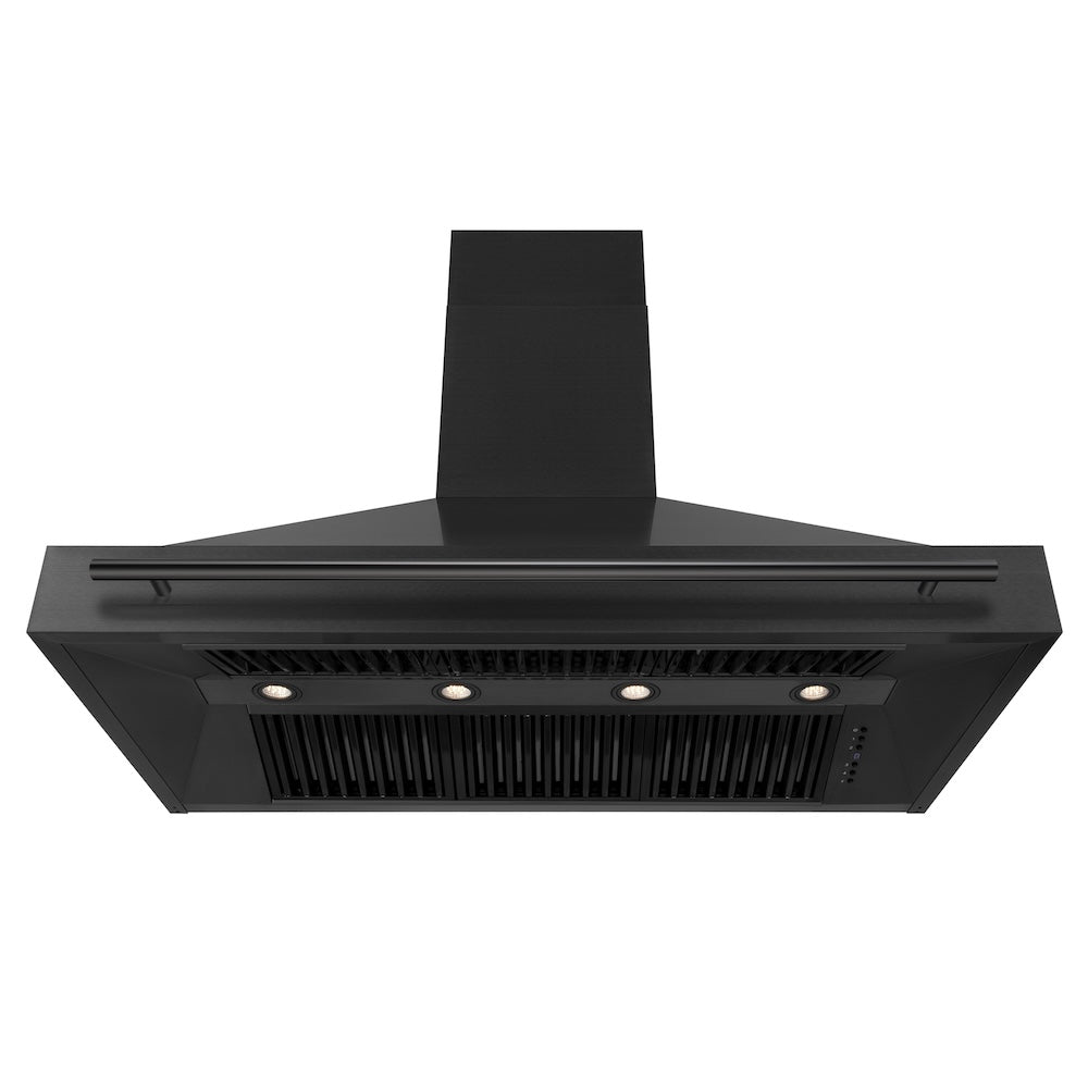 ZLINE 48 in. Black Stainless Steel Range Hood with Black Stainless Steel Handle (BS655-48-BS) under.