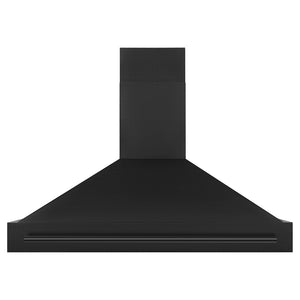 ZLINE 48 in. Black Stainless Steel Range Hood with Black Stainless Steel Handle (BS655-48-BS) front.