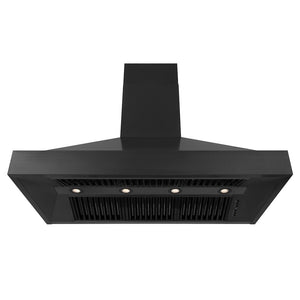 ZLINE 48 in. Ducted Vent Black Stainless Steel Wall Mount Range Hood (BS655N-48) under.