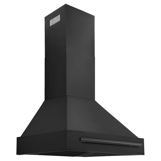 ZLINE 30 in. Black Stainless Steel Range Hood with Black Stainless Steel Handle (BS655-30-BS)