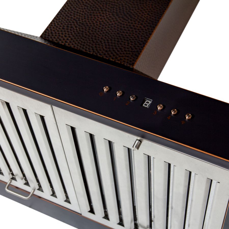 ZLINE 30 in. Convertible Vent Designer Series Wall Mount Range Hood in Hand-Hammered Copper (KB2-HBXXX-30)