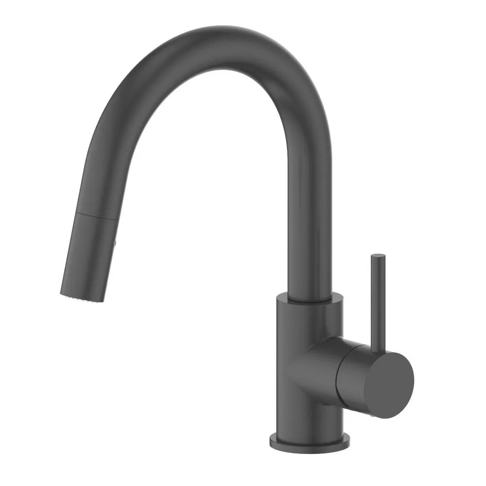 ZLINE Autograph Edition Dante Pull Down Single Handle Kitchen Faucet in Matte Black (DNT-KF-MB) main image.