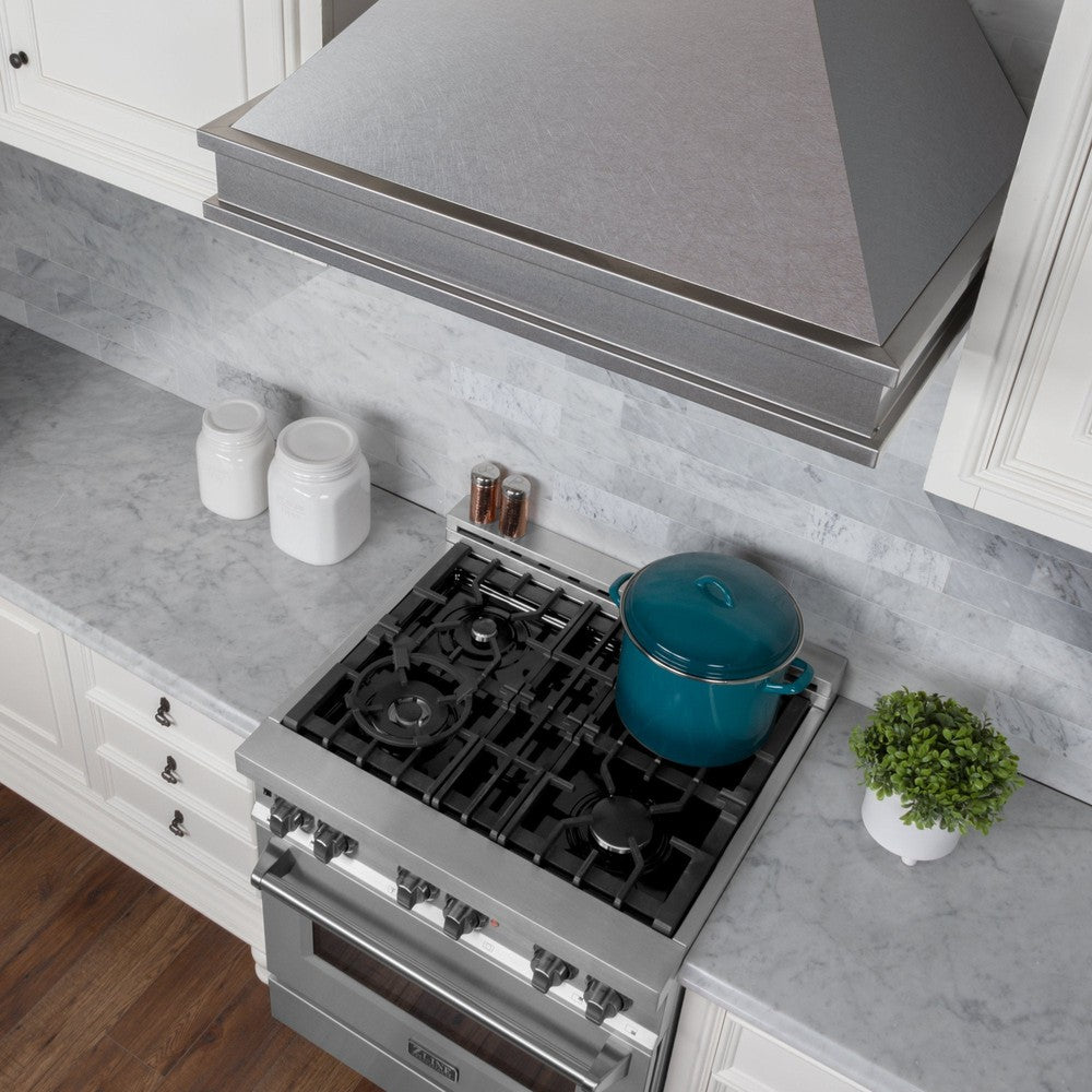 ZLINE 36 in. Designer Series Ducted Wall Mount Range Hood in Satin Stainless Steel (8656S-36)