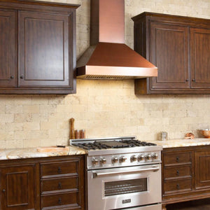 ZLINE 30 in. Designer Series Convertible Vent Wall Mount Range Hood in Copper (8667C-30)