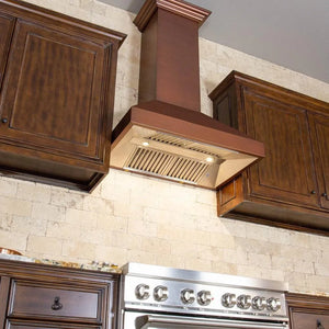 ZLINE 30 in. Designer Series Convertible Vent Wall Mount Range Hood in Copper (8667C-30)