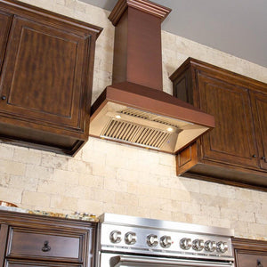 ZLINE 36 in. Designer Series Ducted Wall Mount Range Hood in Copper (8667C-36)