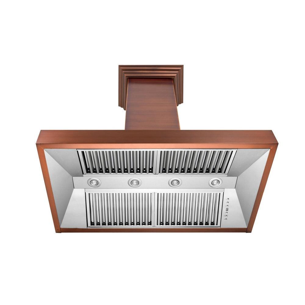 ZLINE 30 in. Designer Series Convertible Vent Wall Mount Range Hood in Copper (8667C-30)