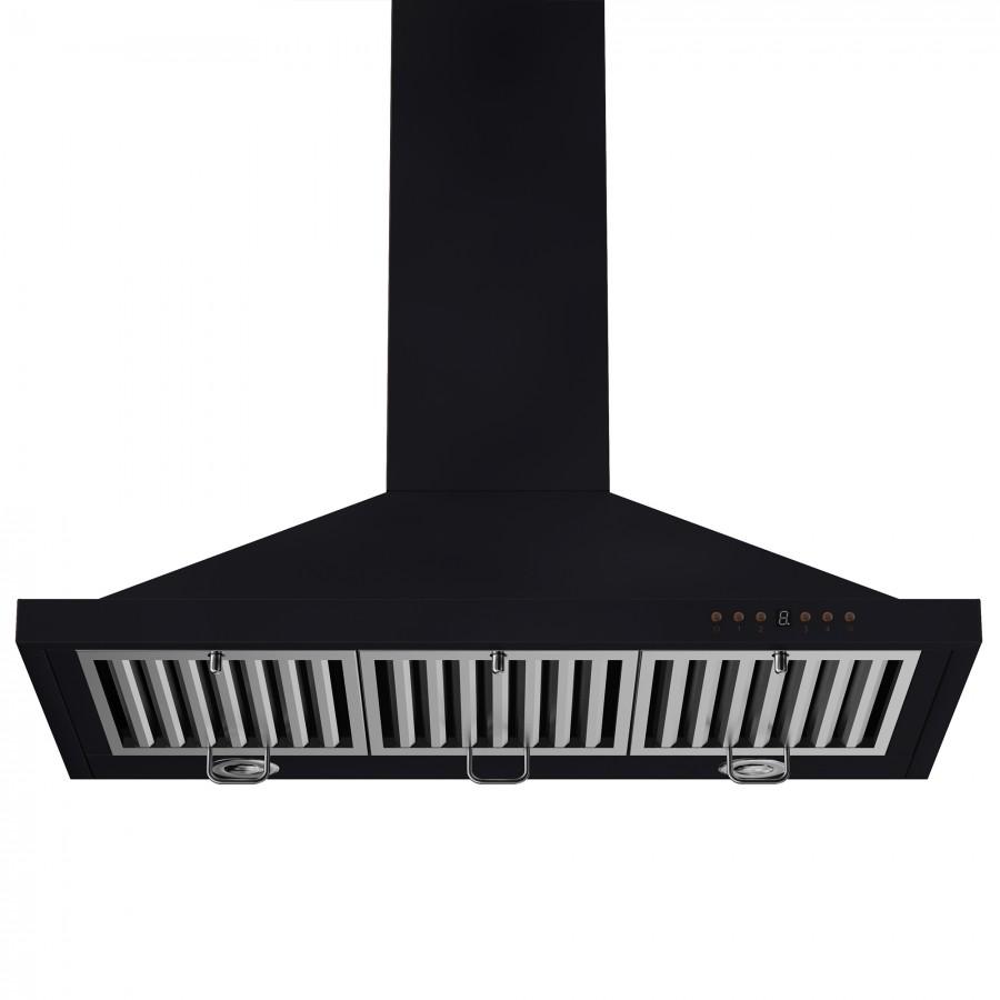 ZLINE Designer Series Convertible Vent Wall Mount Range Hood in Oil-Rubbed Bronze (8KBB) front, under.