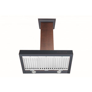 ZLINE 30 in. Convertible Vent Designer Series Wall Mount Range Hood in Hand-Hammered Copper (KB2-HBXXX-30)