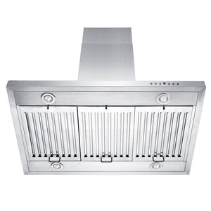ZLINE 36 in. Ducted Island Mount Range Hood with Single Remote Blower in Stainless Steel (GL2i-RS-36-400)