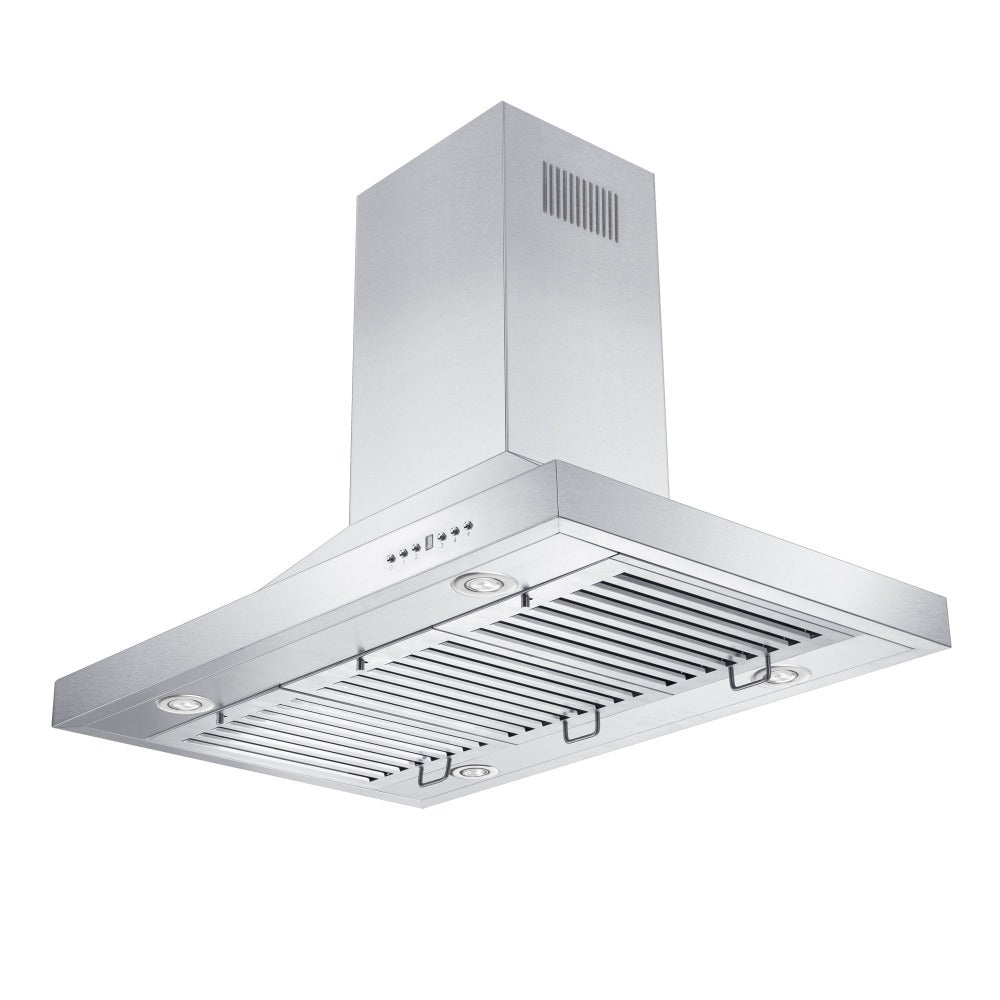 ZLINE 42 in. Ducted Island Mount Range Hood with Dual Remote Blower in Stainless Steel (GL2i-RD-42)