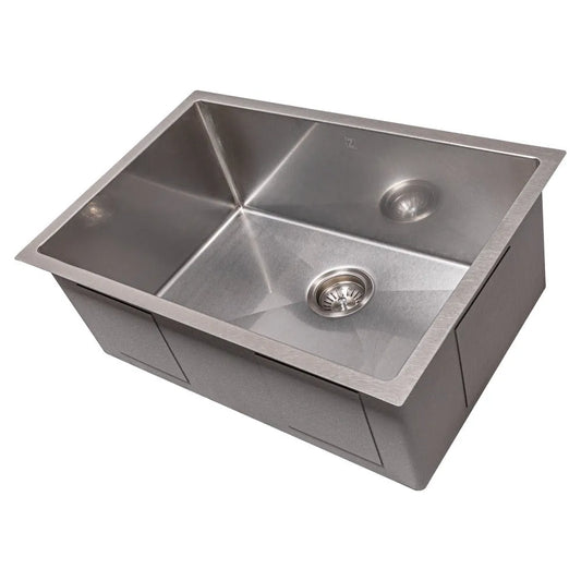 ZLINE 27 in. Meribel Undermount Single Bowl Stainless Steel Kitchen Sink with Bottom Grid (SRS-27) main image.