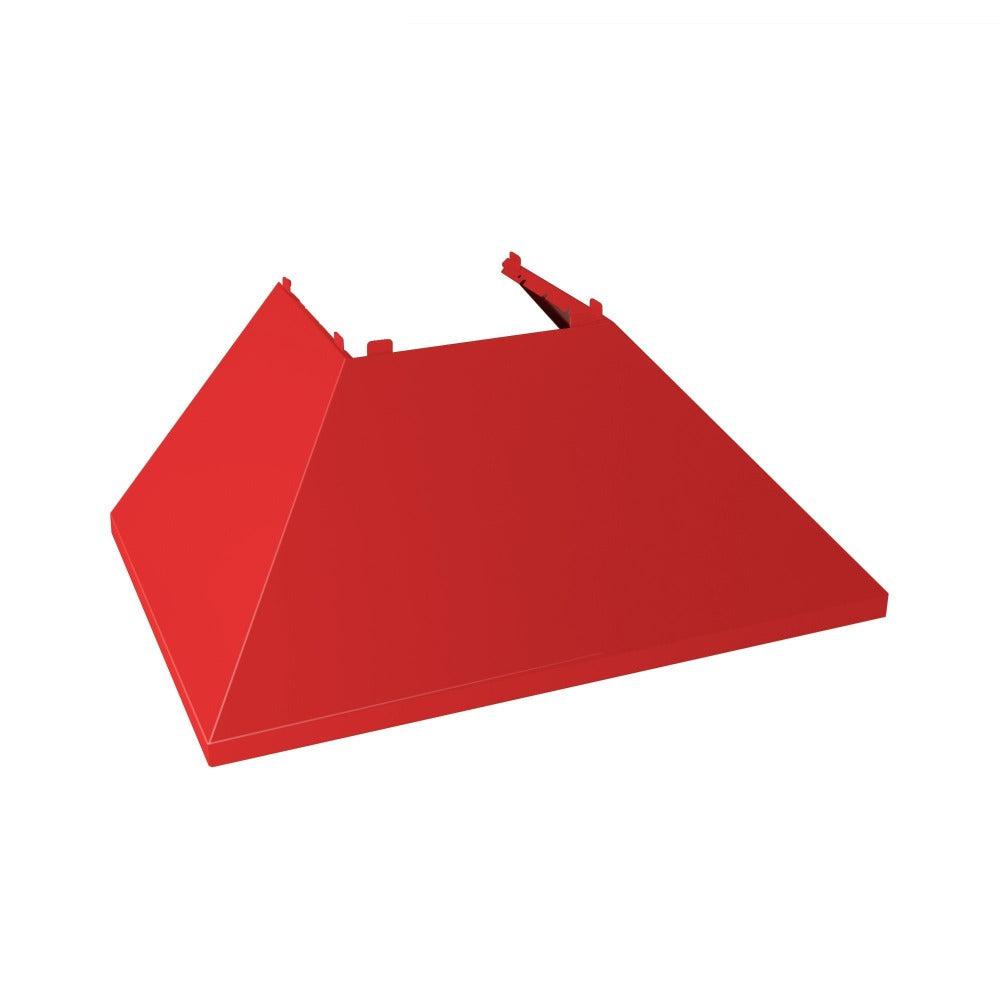 ZLINE 48 in. Ducted Satin Stainless Steel Wall Mount Range Hood with Red Matte Shell (8654RM-48)