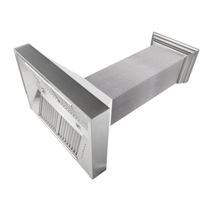 ZLINE 36 in. Ducted Satin Stainless Steel Wall Mount Range Hood with White Matte Shell (8654WM-36)