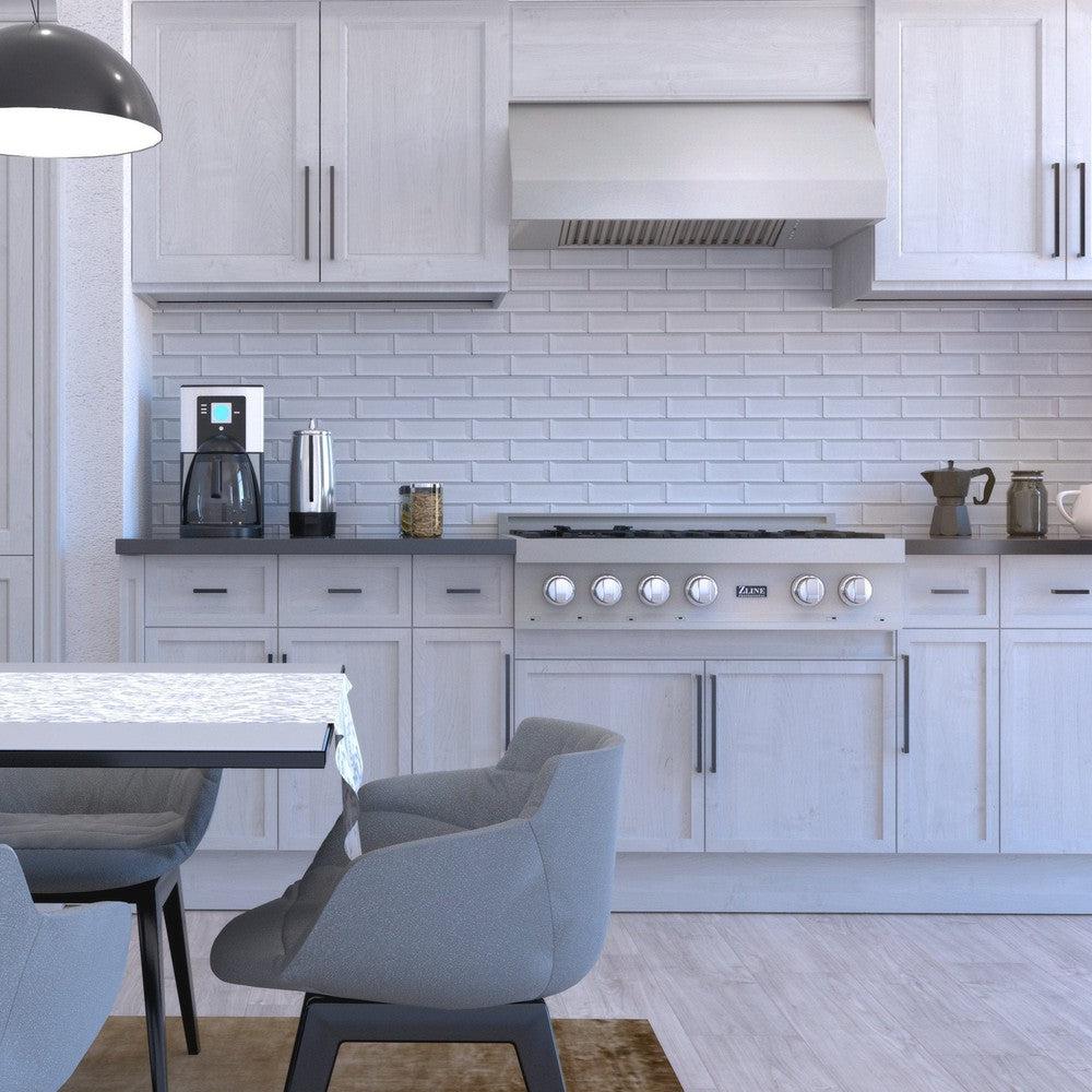 ZLINE 30 in. Satin Stainless Steel Convertible Vent Under Cabinet Range Hood (8685S-30) under.