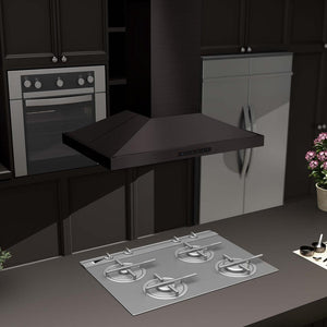 ZLINE 42 in. Convertible Vent Island Mount Range Hood in Black Stainless Steel (BSGL2iN-42)