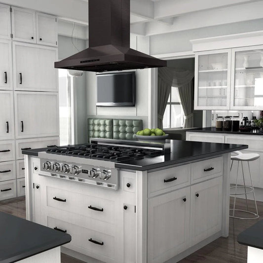 ZLINE 30 in. Convertible Vent Island Mount Range Hood in Black Stainless Steel (BSGL2iN-30)