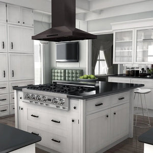 ZLINE 36 in. Convertible Vent Island Mount Range Hood in Black Stainless Steel (BSGL2iN-36)
