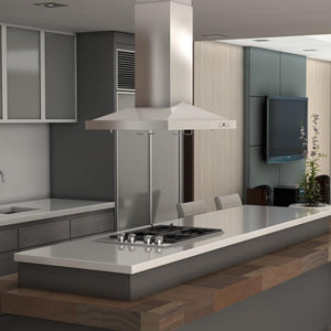 ZLINE 36 in. Convertible Vent Island Mount Range Hood in Stainless Steel (GL1i-36)