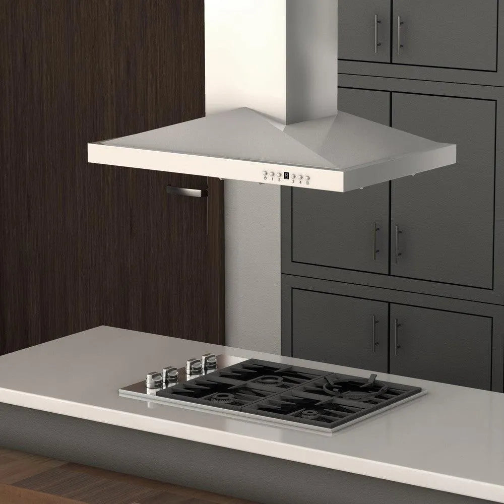ZLINE 36 in. Convertible Vent Island Mount Range Hood in Stainless Steel (GL1i-36)