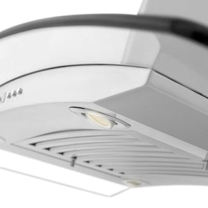 ZLINE 30 in. Convertible Vent Island Mount Range Hood in Stainless Steel and Glass (GL14i-30)