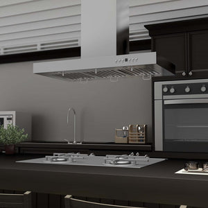 ZLINE 30 in. Convertible Vent Island Mount Range Hood in Stainless Steel (KE2i-30)