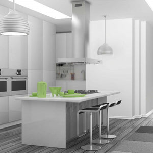 ZLINE 30 in. Convertible Vent Island Mount Range Hood in Stainless Steel (KE2i-30)