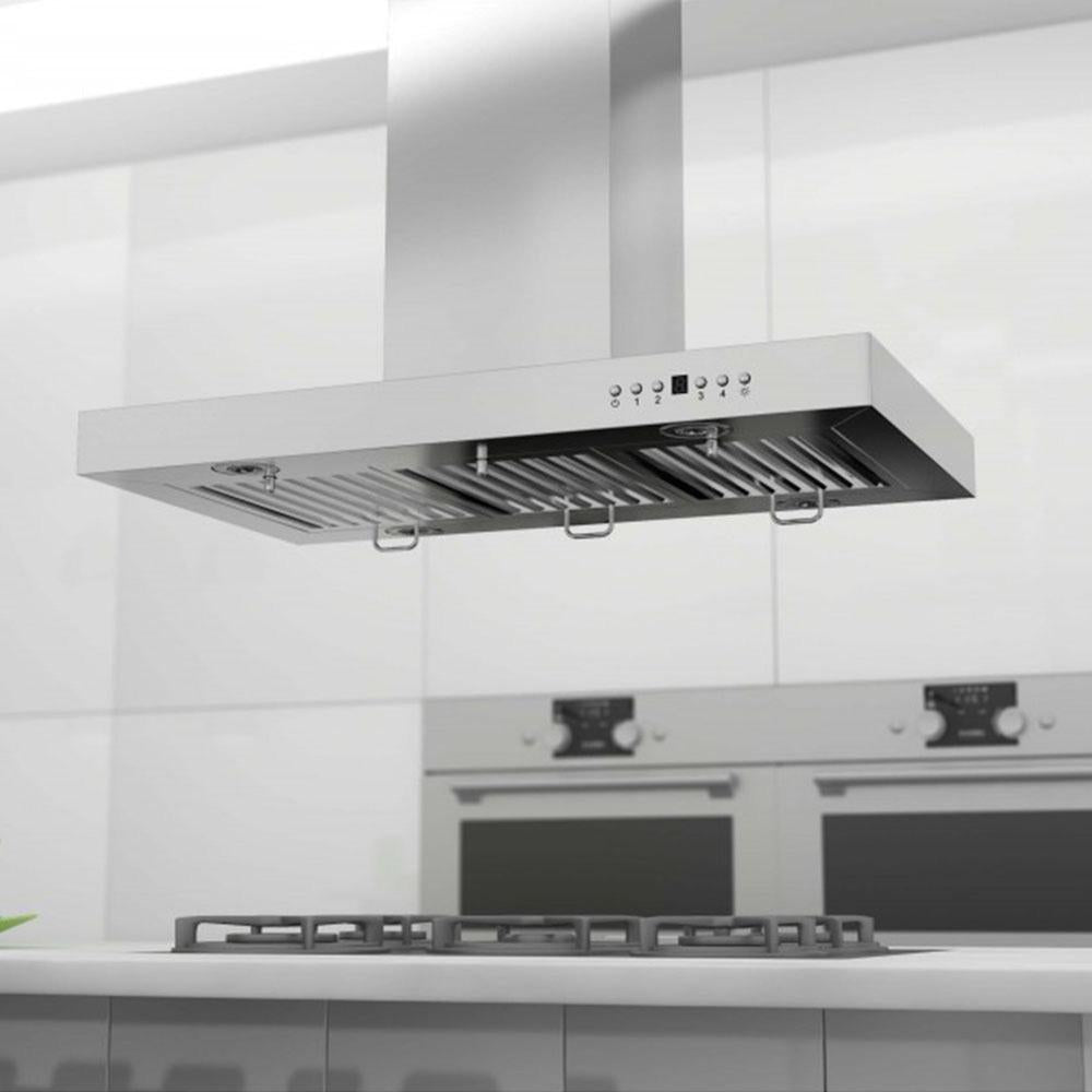ZLINE 36 in. Convertible Vent Island Mount Range Hood in Stainless Steel (KE2i-36)