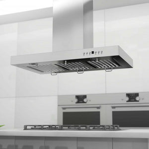 ZLINE 36 in. Convertible Vent Island Mount Range Hood in Stainless Steel (KE2i-36)
