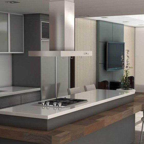 ZLINE 42 in. Convertible Vent Island Mount Range Hood in Stainless Steel (KE2i-42)