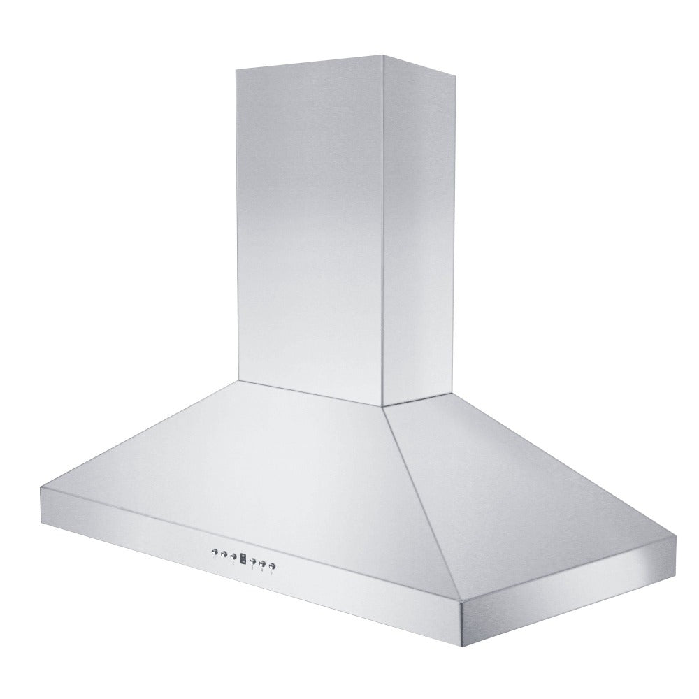 ZLINE Convertible Island Mount Range Hood in Stainless Steel (KL3i) side, above.