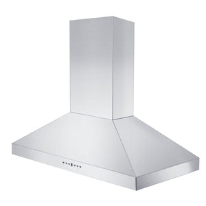 ZLINE Convertible Island Mount Range Hood in Stainless Steel (KL3i) side, above.