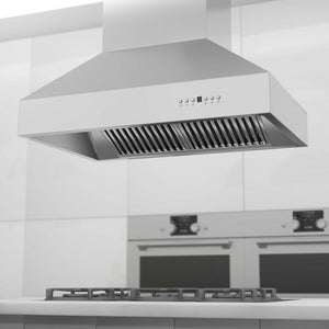 ZLINE 36 in. Ducted Island Mount Range Hood in Outdoor Approved Stainless Steel (697i-304-36)