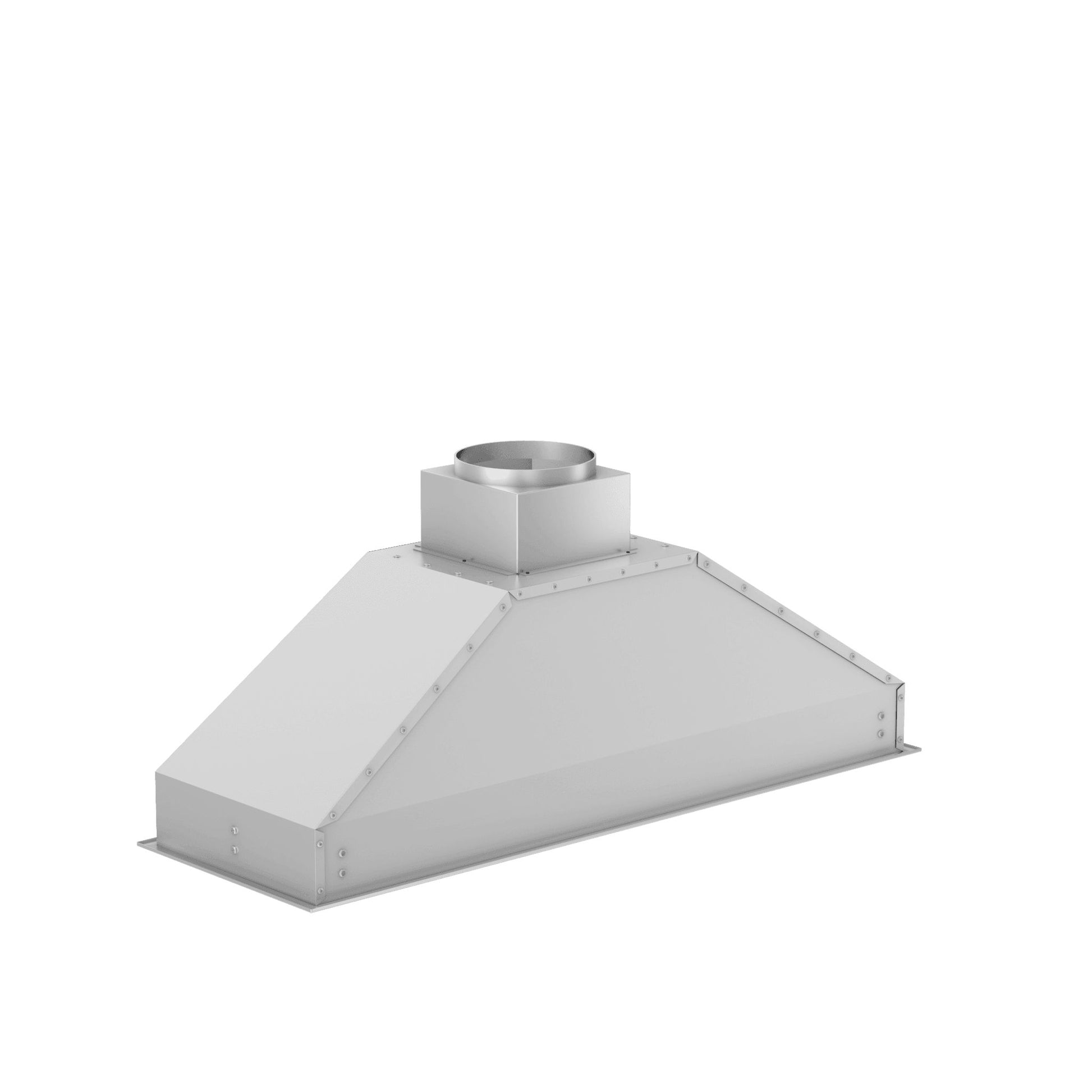 ZLINE Ducted Wall Mount Range Hood Insert in Outdoor Approved Stainless Steel (695-304) side, above.