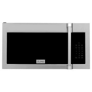 ZLINE 30 in. Stainless Steel Over the Range Convection Microwave Oven with Traditional Handle (MWO-OTR-H-30) front.