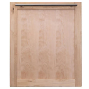 ZLINE 24 in. Top Control Dishwasher with Unfinished Wooden Panel and Modern Style Handle, 52dBa (DW-UF-24) main image.