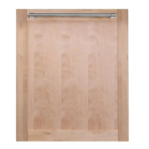 ZLINE 24 in. Top Control Dishwasher with Unfinished Wooden Panel and Traditional Style Handle, 52dBa (DW-UF-H-24) main image.
