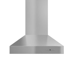 ZLINE 36 in. Ducted Wall Mount Range Hood in Outdoor Approved Stainless Steel (697-304-36) front.