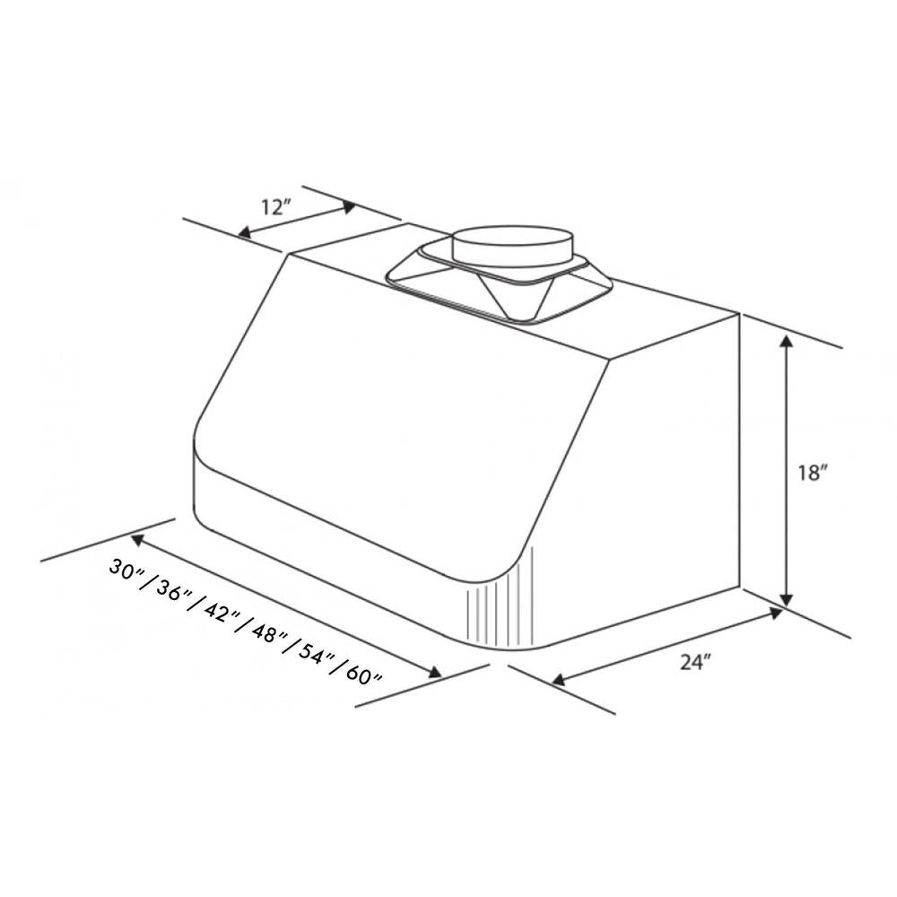 ZLINE 30 in. Convertible Vent Under Cabinet Range Hood in Stainless Steel (520-30)