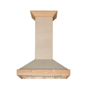 ZLINE 36 in. Ducted Unfinished Wooden Wall Mount Range Hood (KBUF-36)