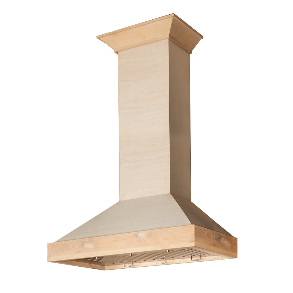 ZLINE 36 in. Ducted Unfinished Wooden Wall Mount Range Hood (KBUF-36)