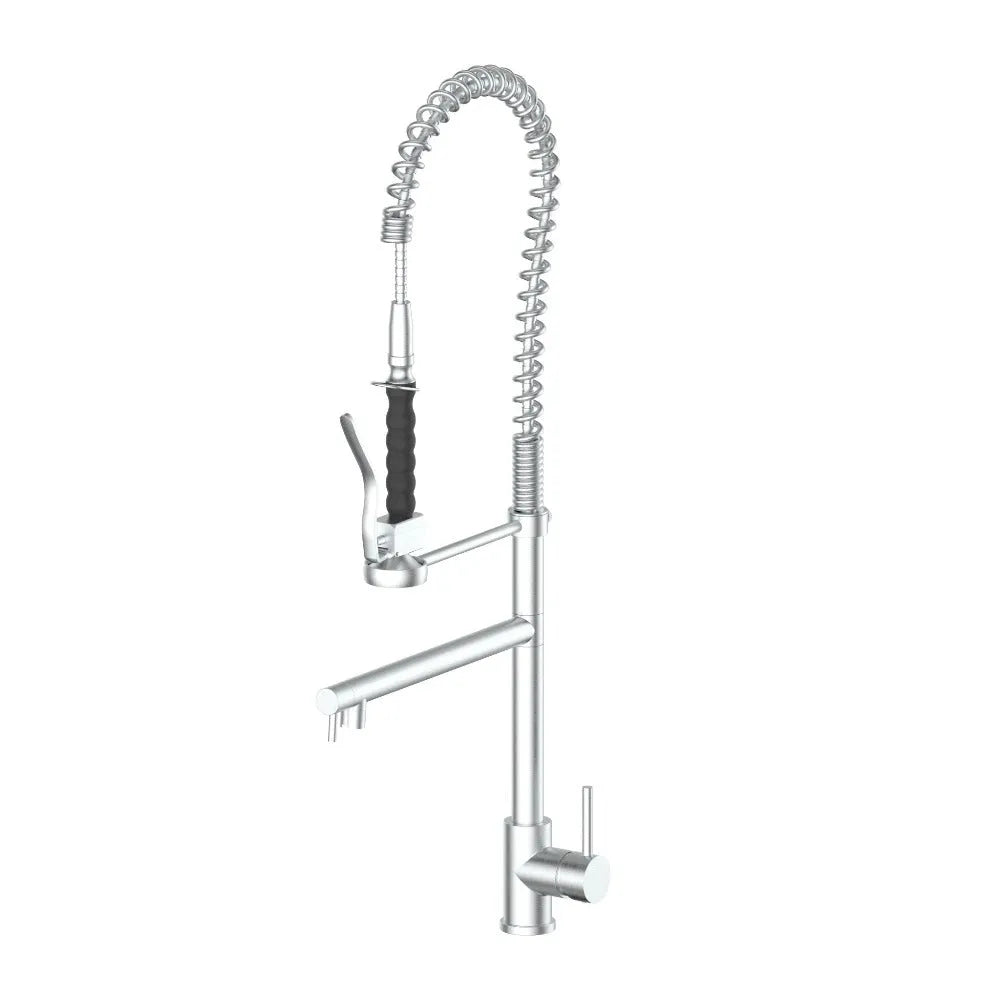 ZLINE Van Gogh Pull Down Spring Kitchen Faucet with Pot Filler in Brushed Nickel (VNG-KF-BN) main image.